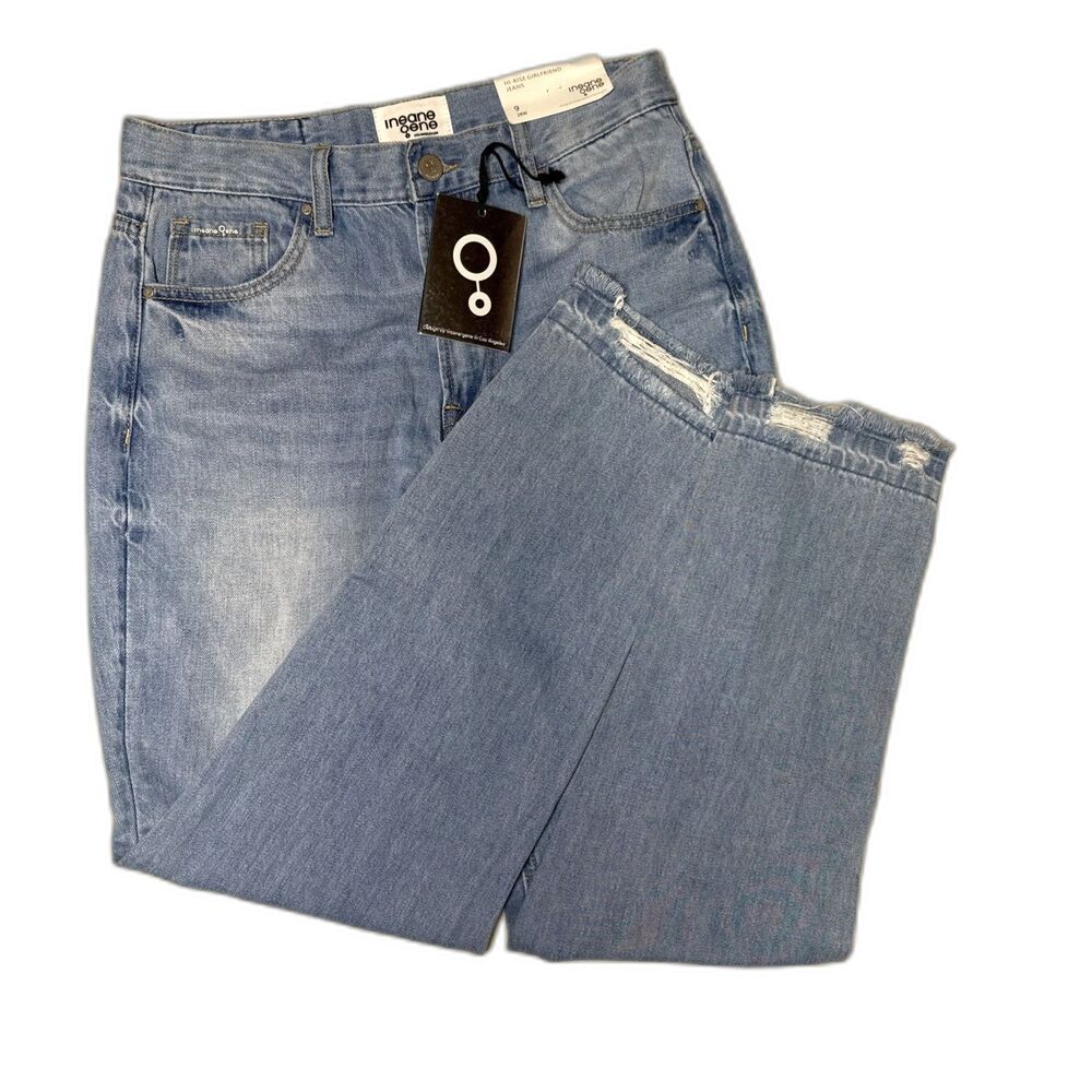 Insane Gene NWT Chic Distressed Stylish  Zip Jeans Size 9/28